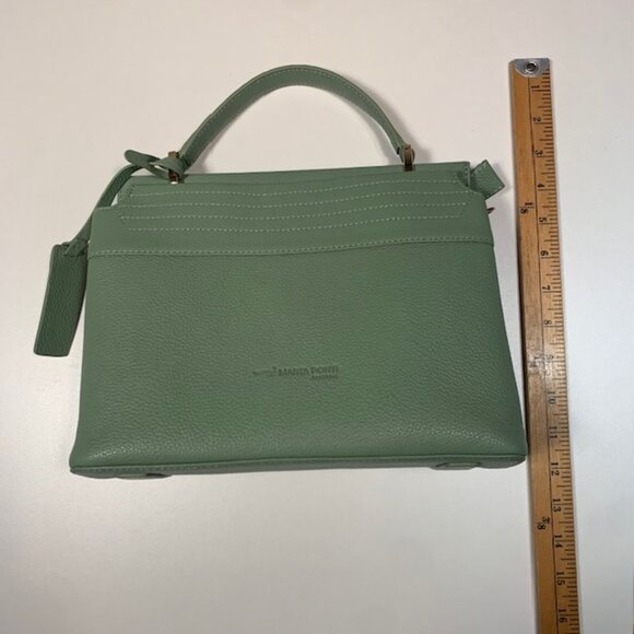 Marta Ponti Portugal Sage Green Leather Satchel NWOT - Picture 8 of 10